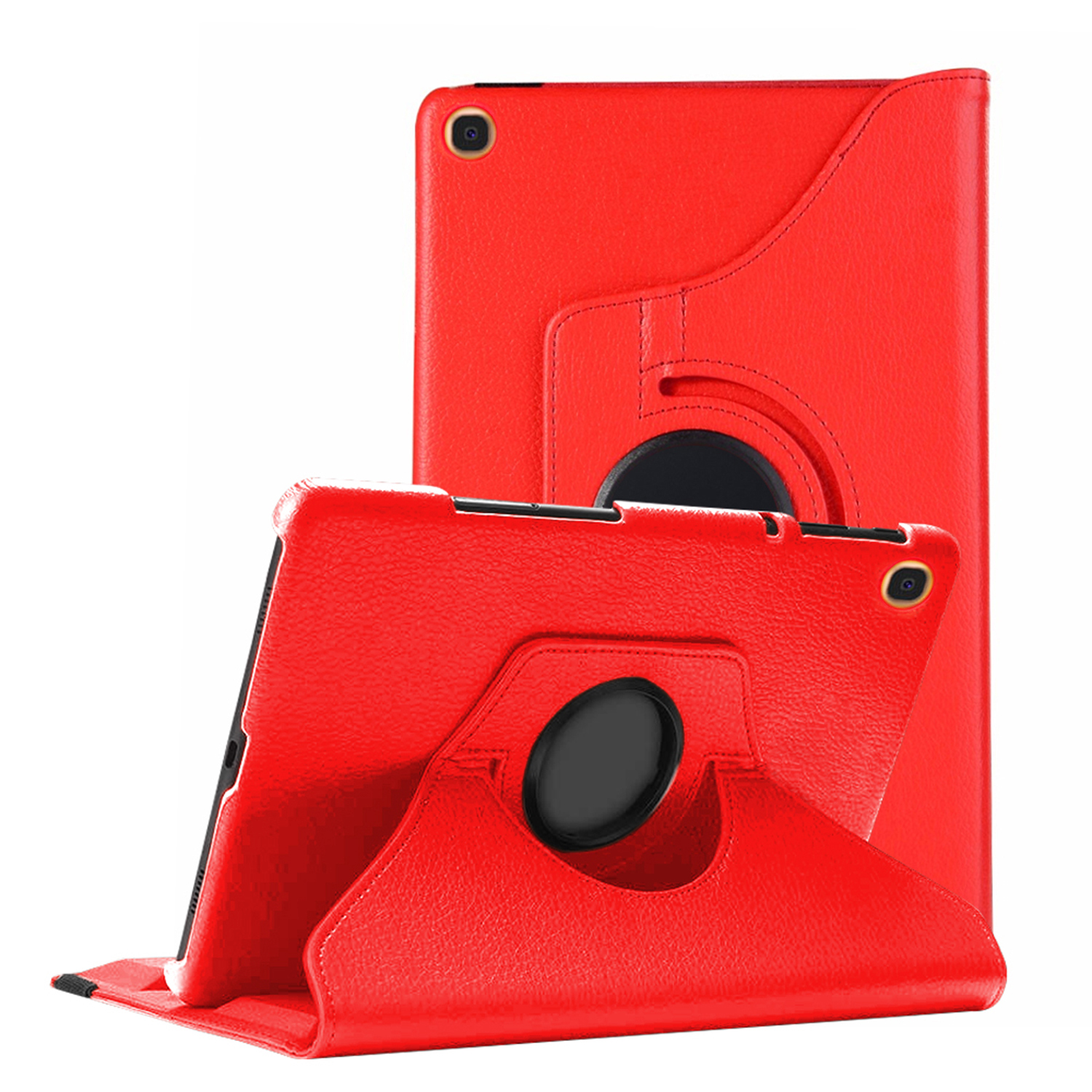 Samsung Galaxy Tab A T510 Kılıf CaseUp 360 Rotating Stand Kırmızı